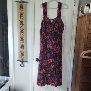 Ava &Viv 2X NWT Floral Sleeveless Dress - Multicolor
